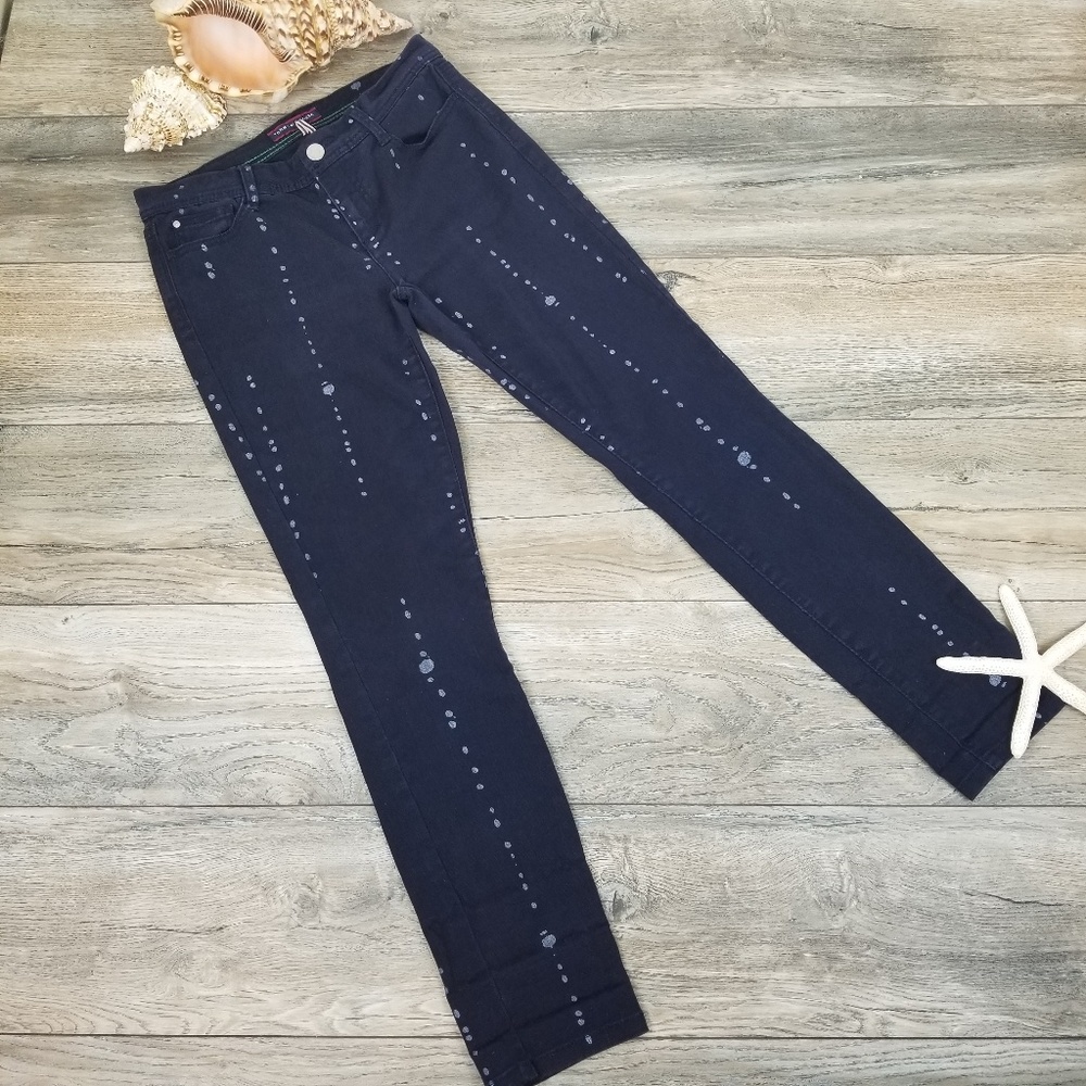 TOMMY HILFIGER Skinny Jeans Polka Dot Bubbles Sz 4